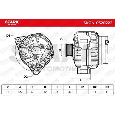 Alternator Stark SKGN-0320222 SKGN-0320222 - photo 6