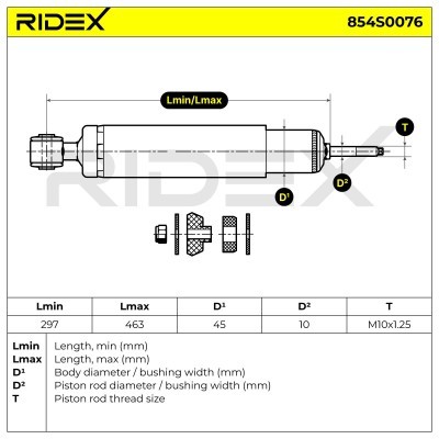 Shock Absorber RIDEX 854S0076 854S0076 - photo 4