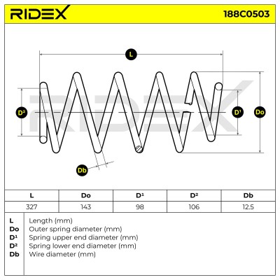 Suspension Spring RIDEX 188C0503 188C0503 - photo 5