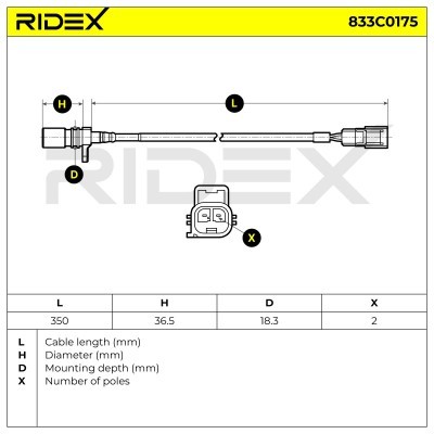 Crankshaft Pulse Sensor RIDEX 833C0175 833C0175 - photo 5