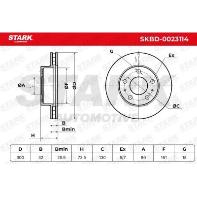 Brake Disc Stark SKBD-0023114 SKBD-0023114 - photo 5
