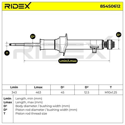 Shock Absorber RIDEX 854S0612 854S0612 - photo 8