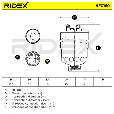 Fuel Filter RIDEX 9F0160 9F0160 - photo 6