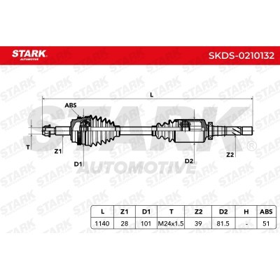 Drive Shaft Stark SKDS-0210132 SKDS-0210132 - photo 6
