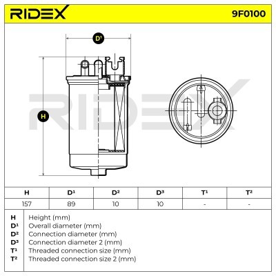 Fuel Filter RIDEX 9F0100 9F0100 - photo 6