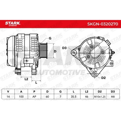 Alternator Stark SKGN-0320270 SKGN-0320270 - photo 7
