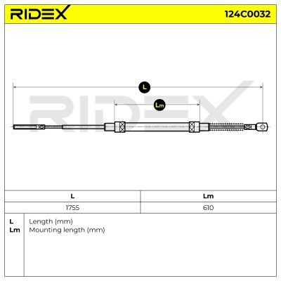 Cable Pull, Parking Brake RIDEX 124C0032 124C0032 - photo 3