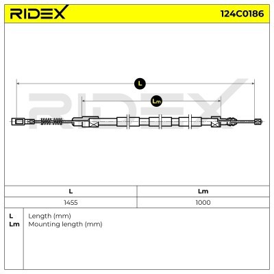 Cable Pull, Parking Brake RIDEX 124C0186 124C0186 - photo 6