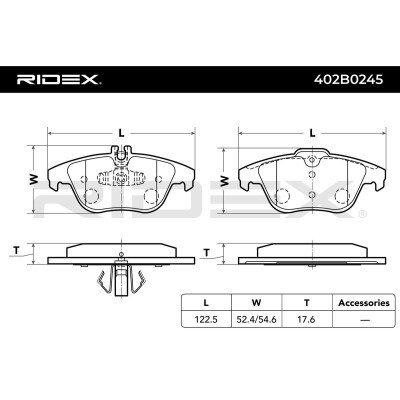 Brake Pads Set RIDEX 402B0245 402B0245 - photo 3
