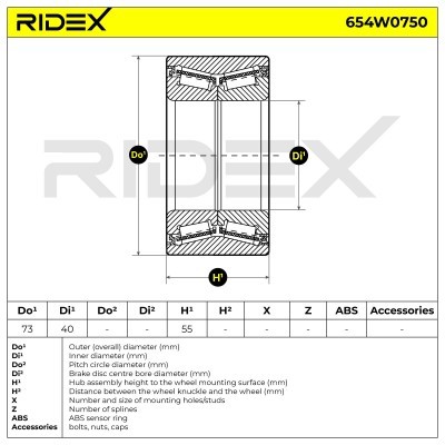 Wheel Bearing RIDEX 654W0750 654W0750 - photo 6