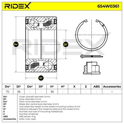 Wheel Bearing RIDEX 654W0361 654W0361 - photo 3