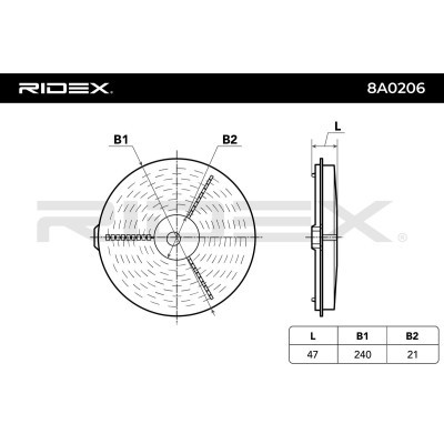 Air Filter RIDEX 8A0206 8A0206 - photo 5
