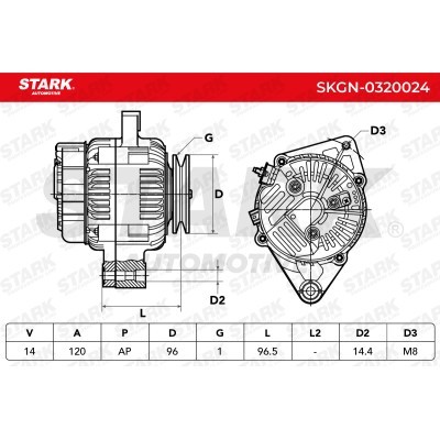 Alternator Stark SKGN-0320024 SKGN-0320024 - photo 6