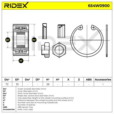 Wheel Bearing RIDEX 654W0900 654W0900 - photo 5