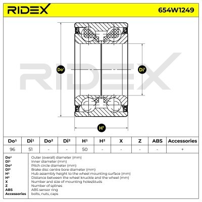 Wheel Bearing RIDEX 654W1249 654W1249 - photo 6