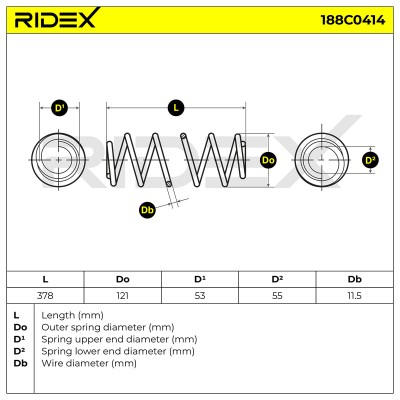 Suspension Spring RIDEX 188C0414 188C0414 - photo 5