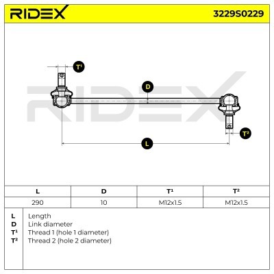 Stabilizer Link RIDEX 3229S0229 3229S0229 - photo 5