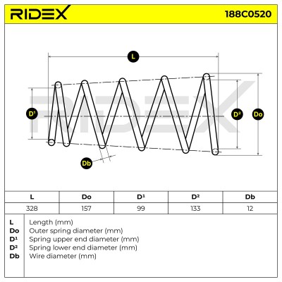 Suspension Spring RIDEX 188C0520 188C0520 - photo 4