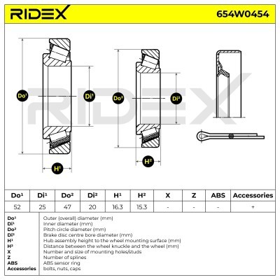 Wheel Bearing RIDEX 654W0454 654W0454 - photo 4