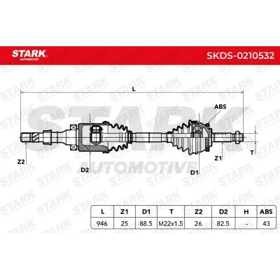 Drive Shaft Stark SKDS-0210532 SKDS-0210532 - photo 6