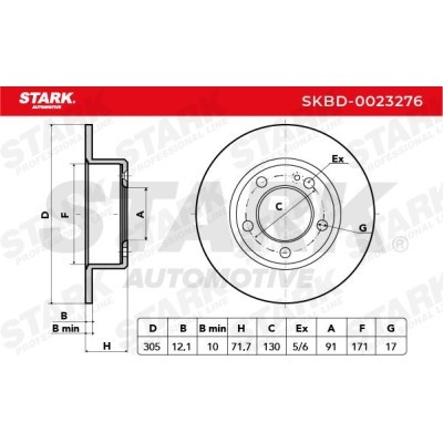 Brake Disc Stark SKBD-0023276 SKBD-0023276 - photo 5