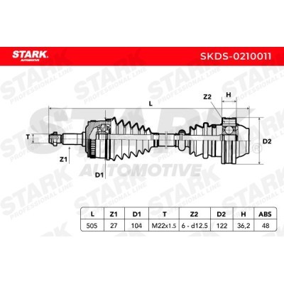 Drive Shaft Stark SKDS-0210011 SKDS-0210011 - photo 6