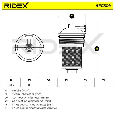 Fuel Filter RIDEX 9F0309 9F0309 - photo 7