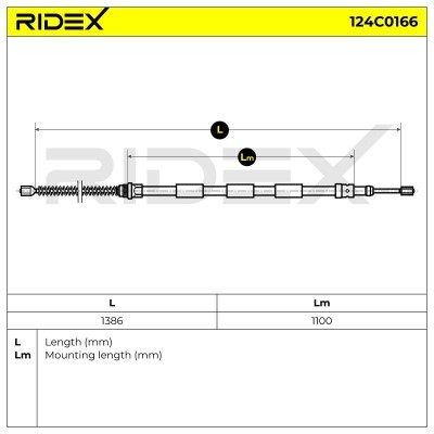 Cable Pull, Parking Brake RIDEX 124C0166 124C0166 - photo 6