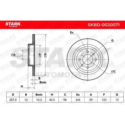 Brake Disc Stark SKBD-0020071 SKBD-0020071 - photo 5