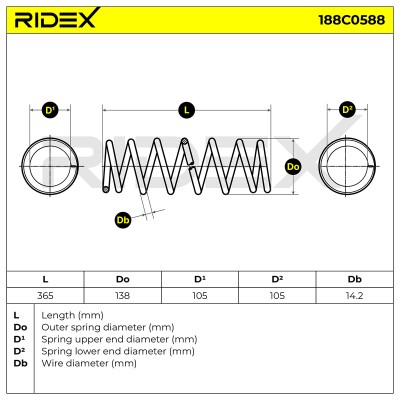 Suspension Spring RIDEX 188C0588 188C0588 - photo 6
