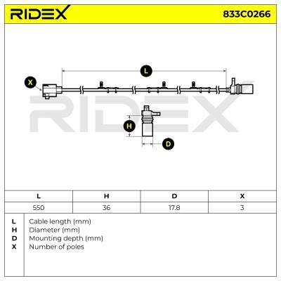 Crankshaft Pulse Sensor RIDEX 833C0266 833C0266 - photo 5