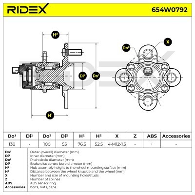 Wheel Bearing RIDEX 654W0792 654W0792 - photo 6