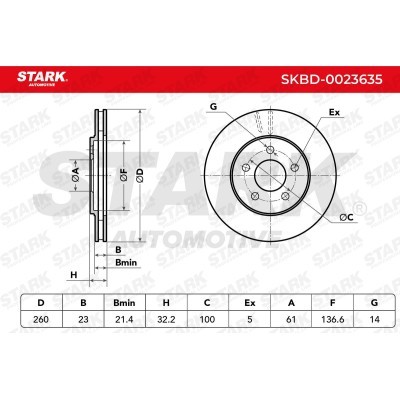 Brake Disc Stark SKBD-0023635 SKBD-0023635 - photo 6