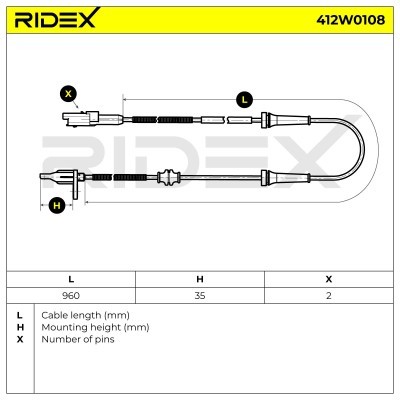ABS Sensor RIDEX 412W0108 412W0108 - photo 6