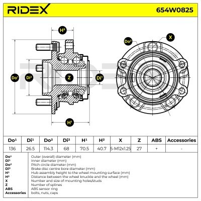 Wheel Bearing RIDEX 654W0825 654W0825 - photo 7