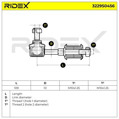 Stabilizer Link RIDEX 3229S0456 3229S0456 - photo 5
