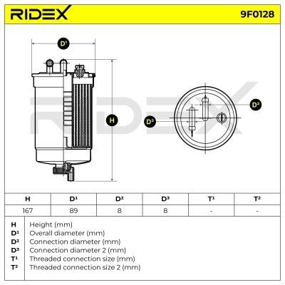 Fuel Filter RIDEX 9F0128 9F0128 - photo 6