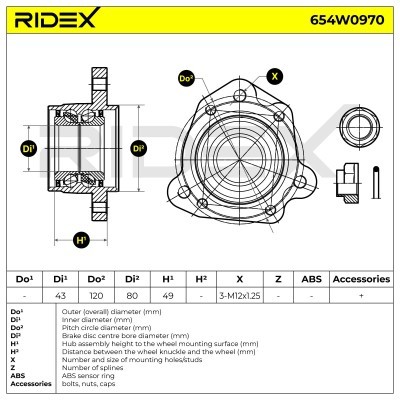 Wheel Bearing RIDEX 654W0970 654W0970 - photo 5