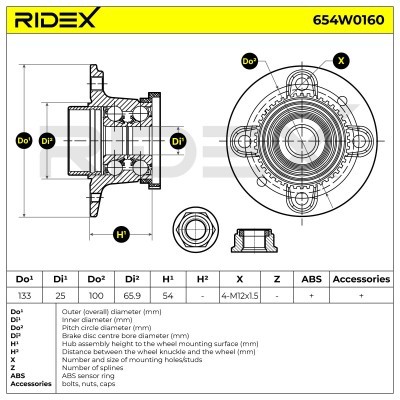 Wheel Bearing RIDEX 654W0160 654W0160 - photo 2