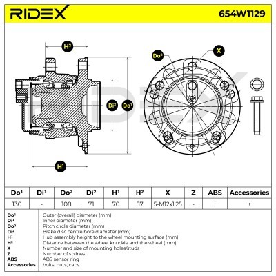 Wheel Bearing RIDEX 654W1129 654W1129 - photo 6