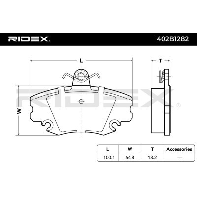 Brake Pads Set RIDEX 402B1282 402B1282 - photo 5