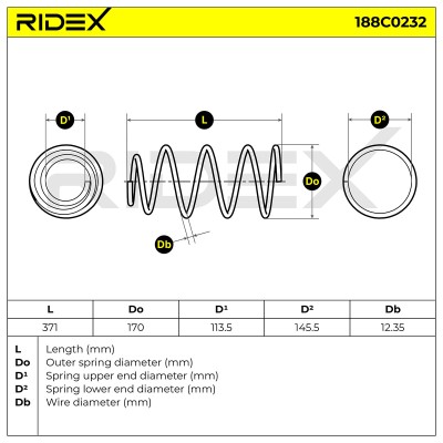 Suspension Spring RIDEX 188C0232 188C0232 - photo 5