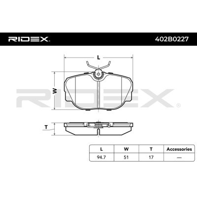 Brake Pads Set RIDEX 402B0227 402B0227 - photo 6