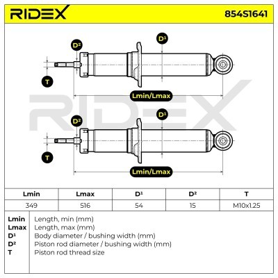 Shock Absorber RIDEX 854S1641 854S1641 - photo 7