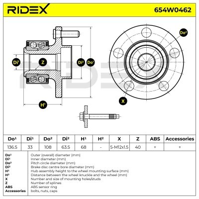 Wheel Bearing RIDEX 654W0462 654W0462 - photo 6