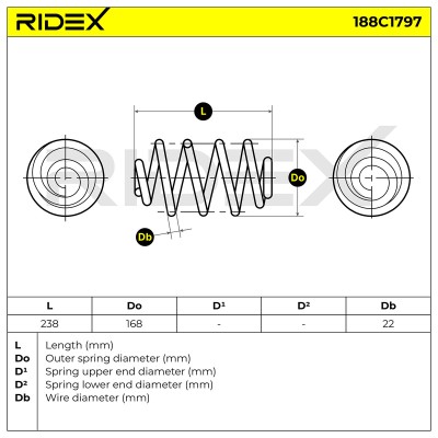 Suspension Spring RIDEX 188C1797 188C1797 - photo 4