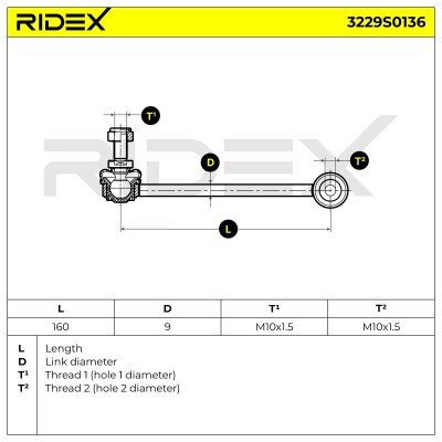Stabilizer Link RIDEX 3229S0136 3229S0136 - photo 7