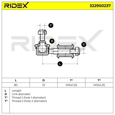 Stabilizer Link RIDEX 3229S0237 3229S0237 - photo 6
