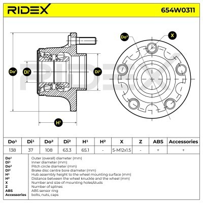 Wheel Bearing RIDEX 654W0311 654W0311 - photo 3
