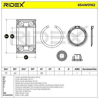 Wheel Bearing RIDEX 654W0162 654W0162 - photo 5